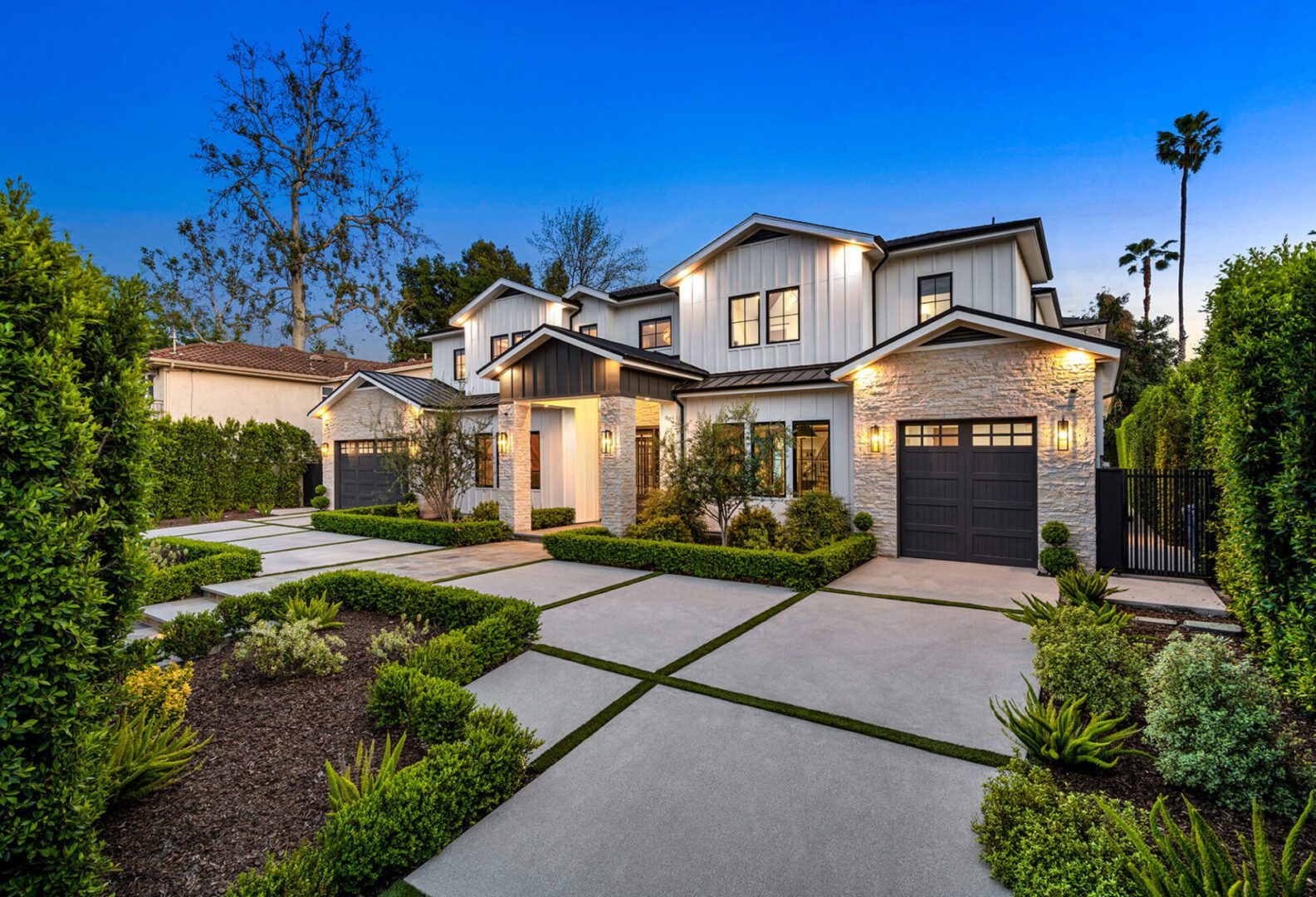 Luxury home at twilight